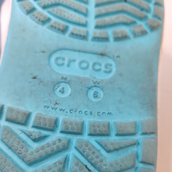 Crocs Men's Women's Bayaband Clog Slip On Size M4 W6 Digital Aqua White - Picture 4 of 15